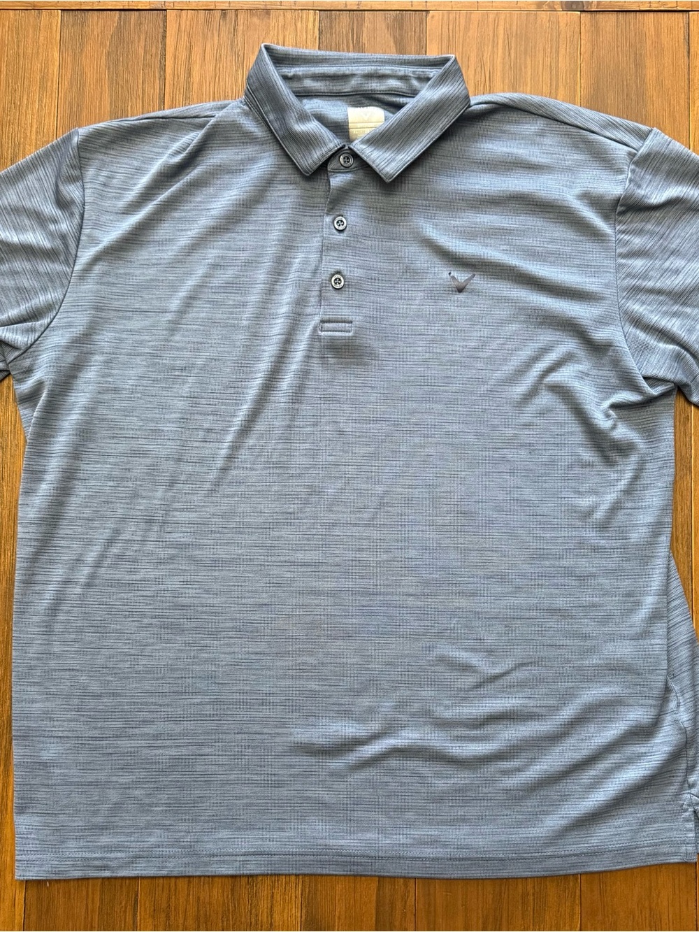 Men's Blue Heather Polo Shirt - Classic Short Sleeve